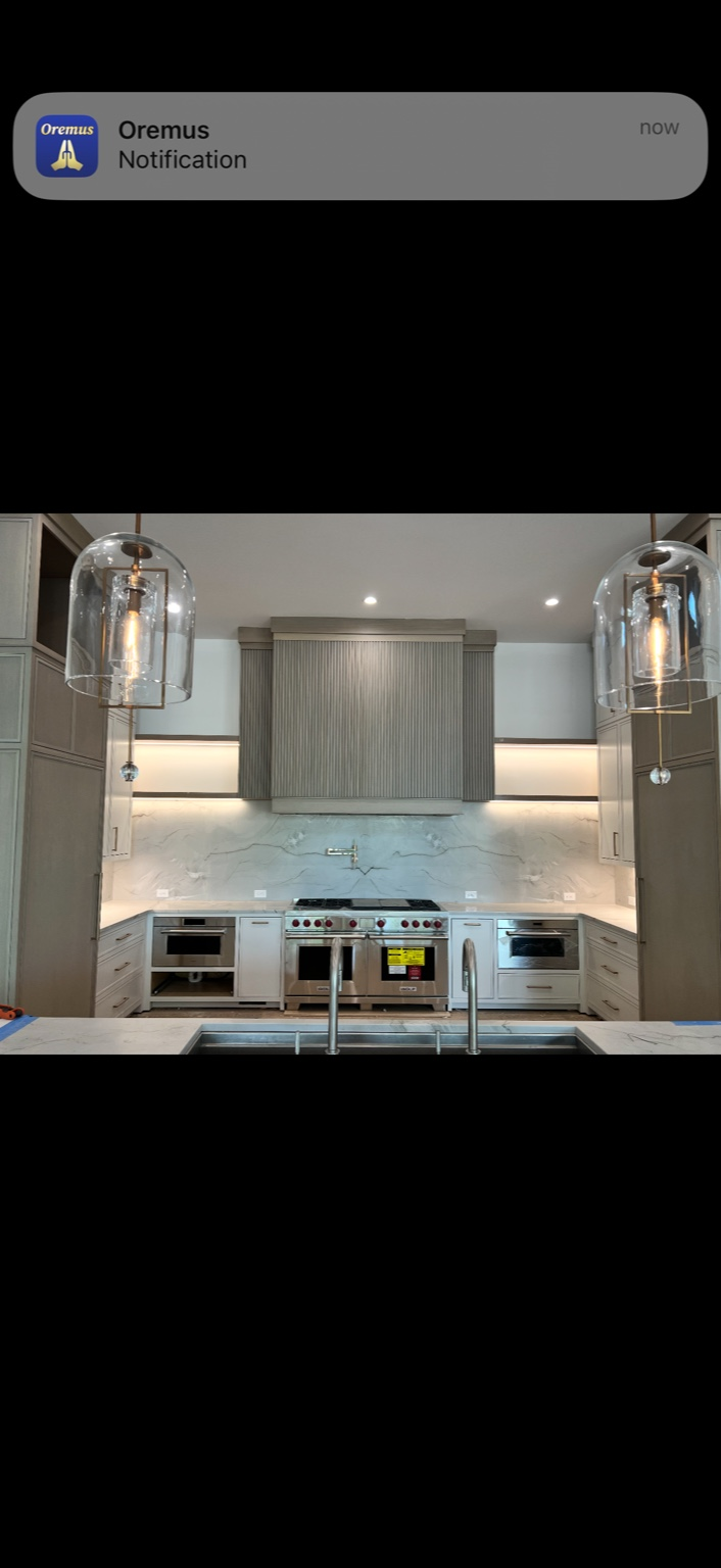 High-end kitchen with task and accent lights