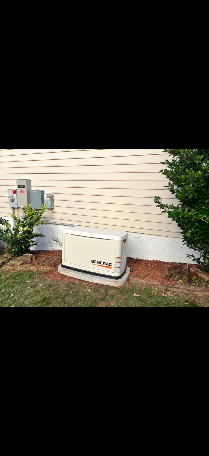 Generac standby generator installed outside a home